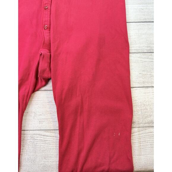 Carhartt Mens Vintage Cotton Union Suit Red Long John Base Layer PJs Size XL - Picture 2 of 10